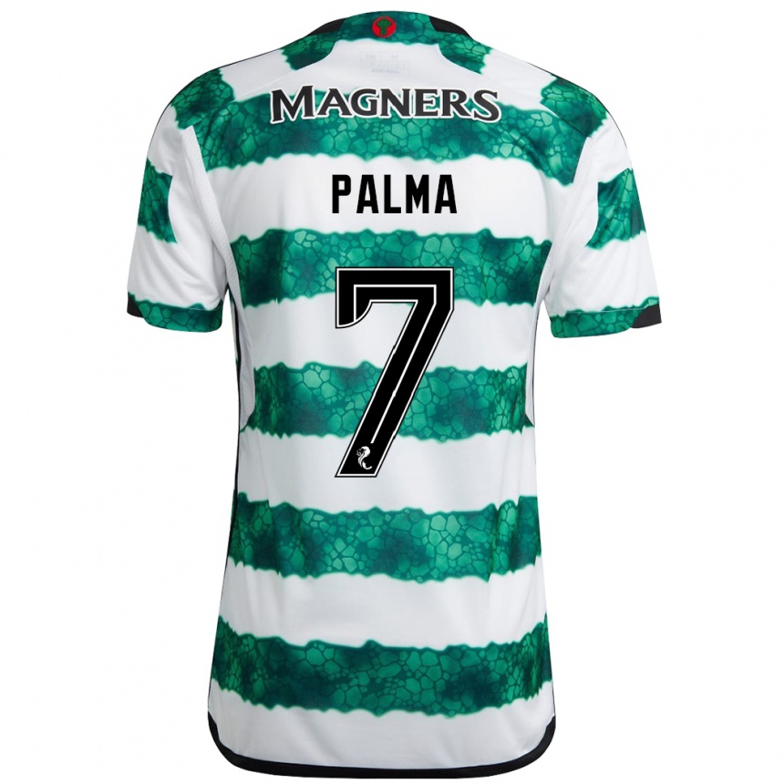 Kinder Fußball Luis Palma #7 Grün Heimtrikot Trikot 2023/24 T-Shirt Luxemburg