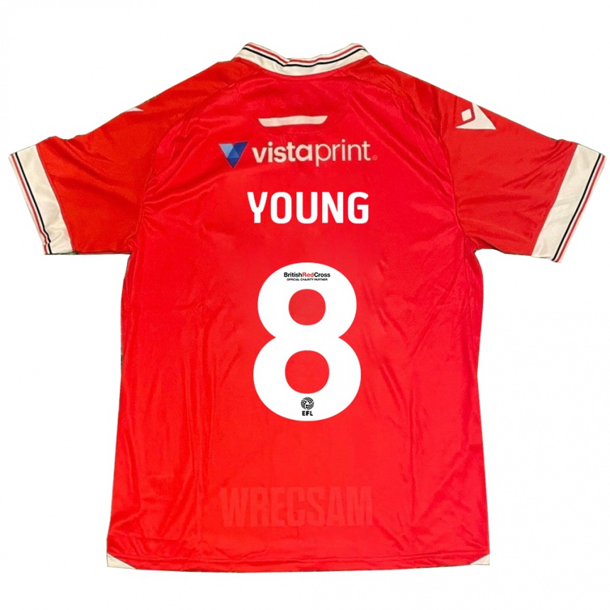 Kinder Fußball Luke Young #8 Rot Heimtrikot Trikot 2023/24 T-Shirt Luxemburg