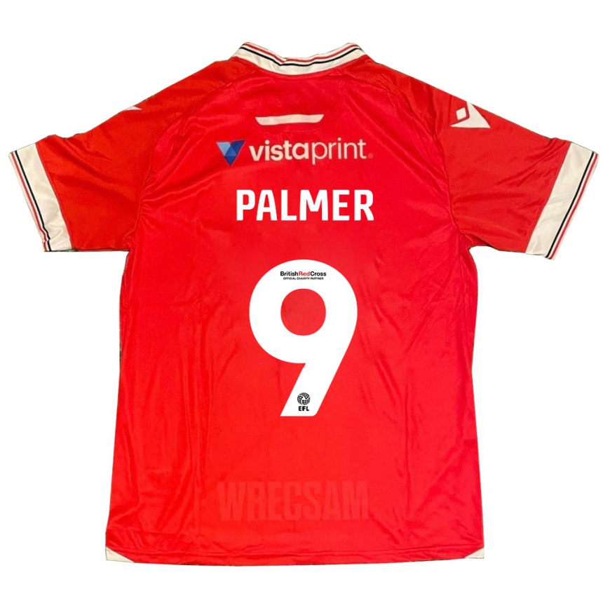 Kinder Fußball Ollie Palmer #9 Rot Heimtrikot Trikot 2023/24 T-Shirt Luxemburg