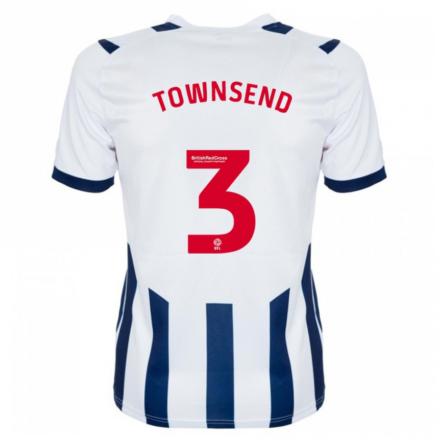 Kinder Fußball Conor Townsend #3 Weiß Heimtrikot Trikot 2023/24 T-Shirt Luxemburg