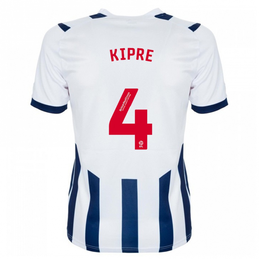 Kinder Fußball Cédric Kipré #4 Weiß Heimtrikot Trikot 2023/24 T-Shirt Luxemburg