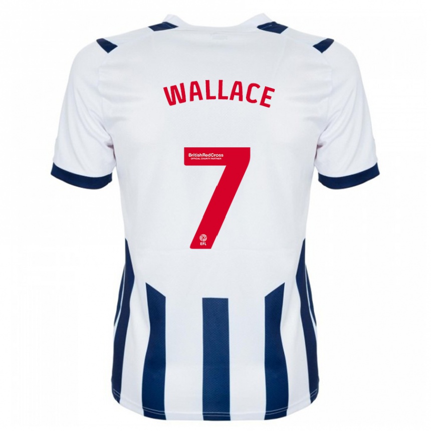 Kinder Fußball Jed Wallace #7 Weiß Heimtrikot Trikot 2023/24 T-Shirt Luxemburg