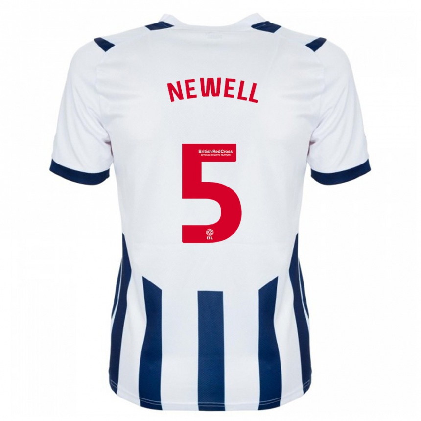 Kinder Fußball Lucy Newell #5 Weiß Heimtrikot Trikot 2023/24 T-Shirt Luxemburg