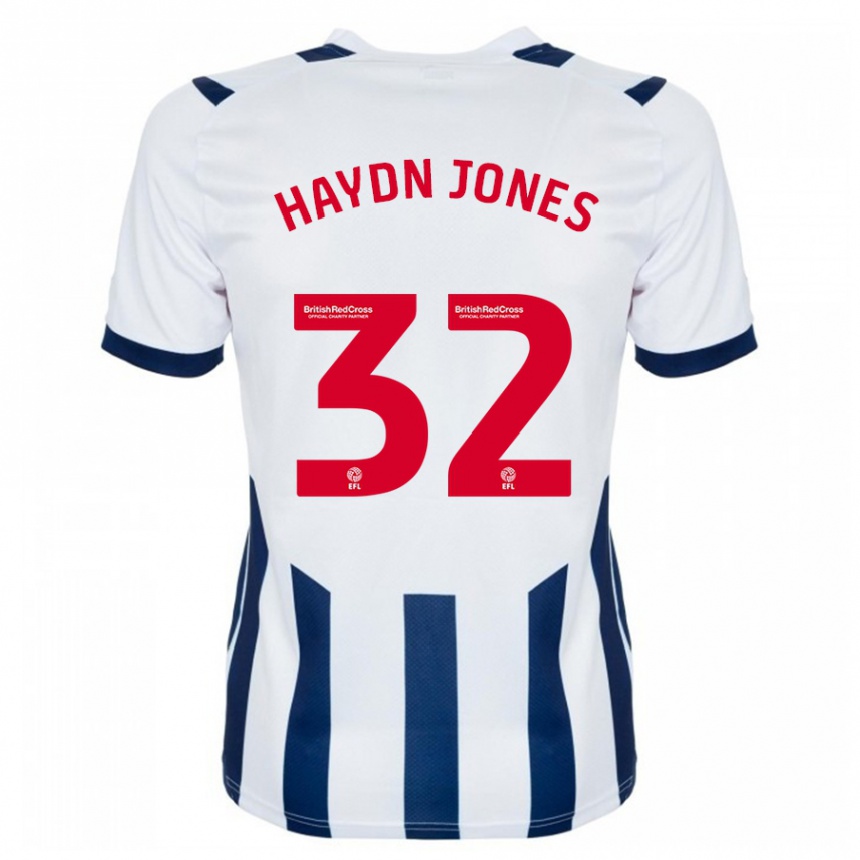 Kinder Fußball Mackenzie Haydn-Jones #32 Weiß Heimtrikot Trikot 2023/24 T-Shirt Luxemburg