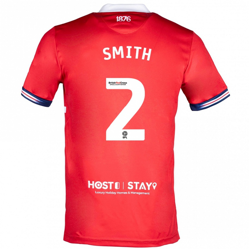 Kinder Fußball Tommy Smith #2 Rot Heimtrikot Trikot 2023/24 T-Shirt Luxemburg