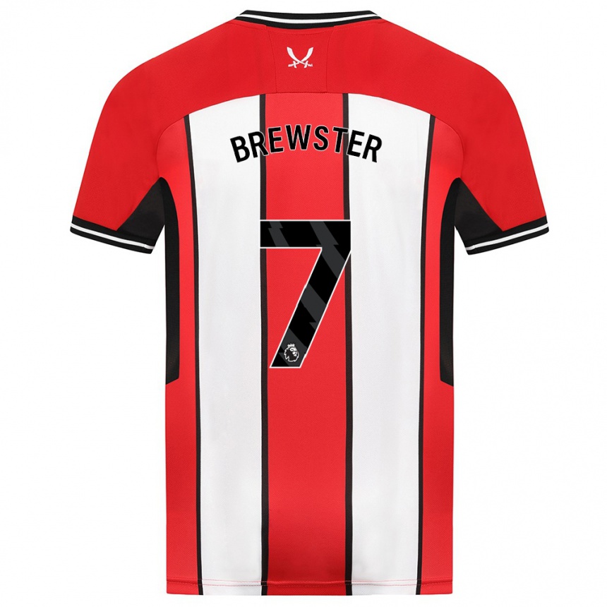 Kinder Fußball Rhian Brewster #7 Rot Heimtrikot Trikot 2023/24 T-Shirt Luxemburg