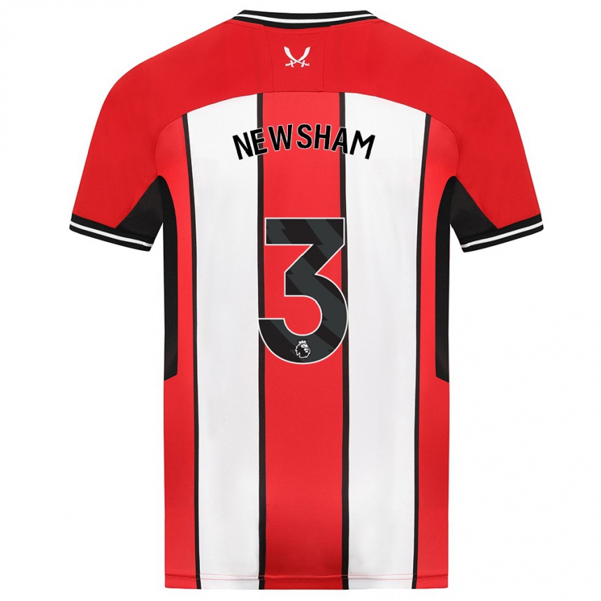 Kinder Fußball Charlotte Newsham #3 Rot Heimtrikot Trikot 2023/24 T-Shirt Luxemburg