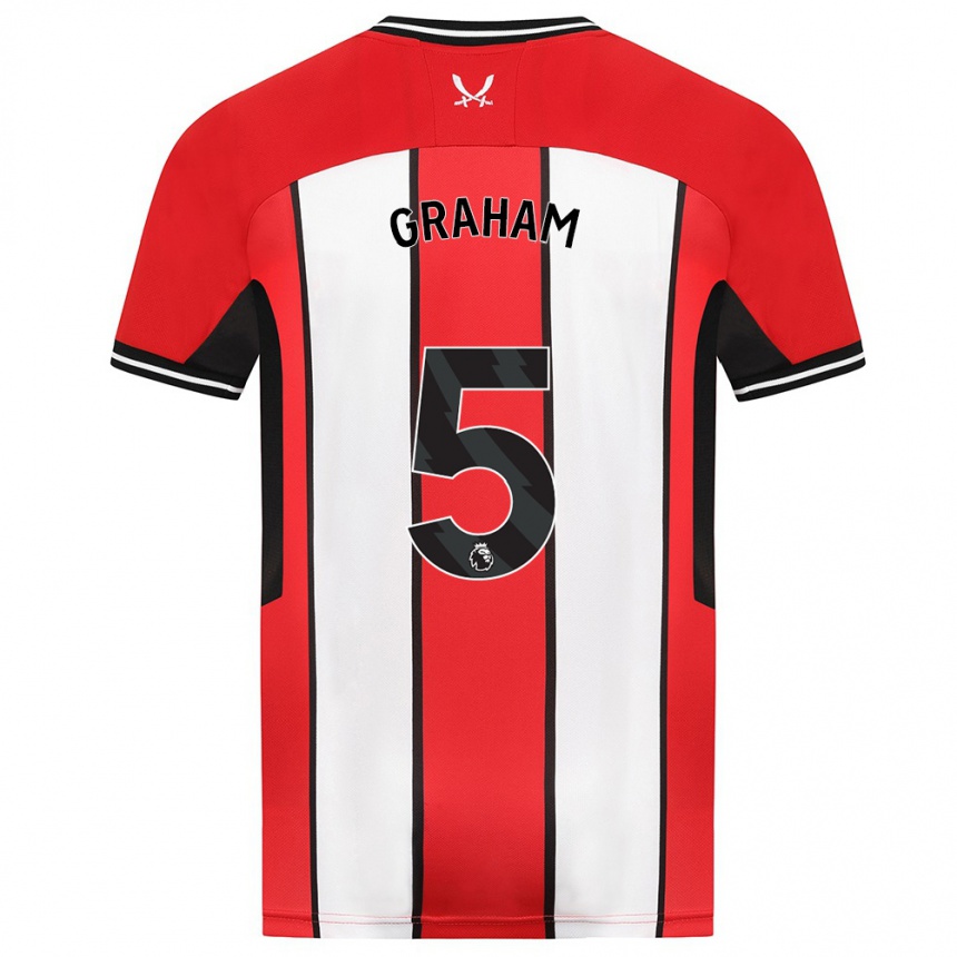Kinder Fußball Molly Graham #5 Rot Heimtrikot Trikot 2023/24 T-Shirt Luxemburg