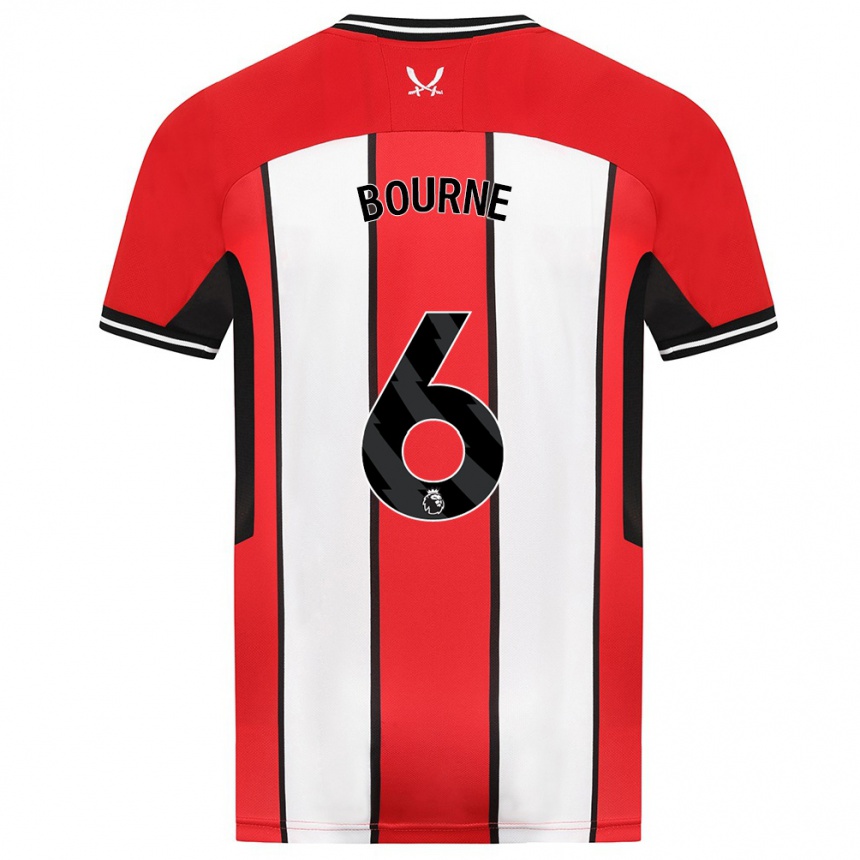 Kinder Fußball Tara Bourne #6 Rot Heimtrikot Trikot 2023/24 T-Shirt Luxemburg