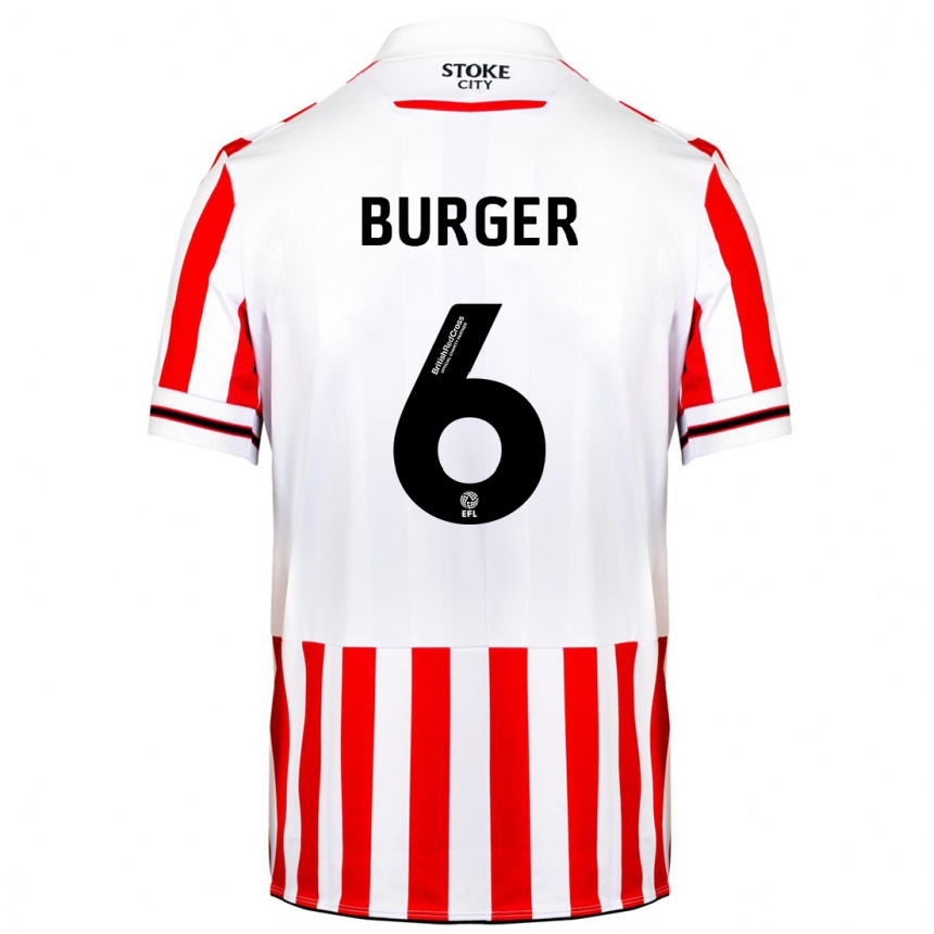 Kinder Fußball Wouter Burger #6 Rot-Weiss Heimtrikot Trikot 2023/24 T-Shirt Luxemburg
