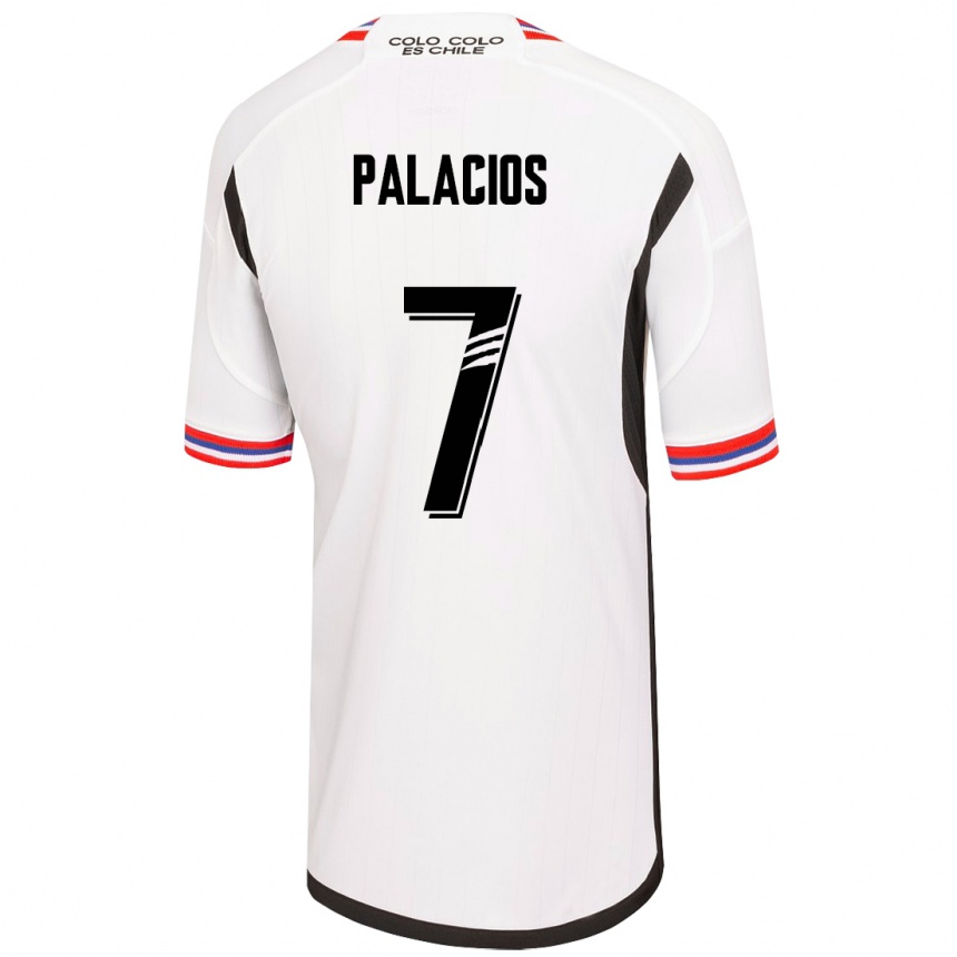 Kinder Fußball Carlos Palacios #7 Weiß Heimtrikot Trikot 2023/24 T-Shirt Luxemburg