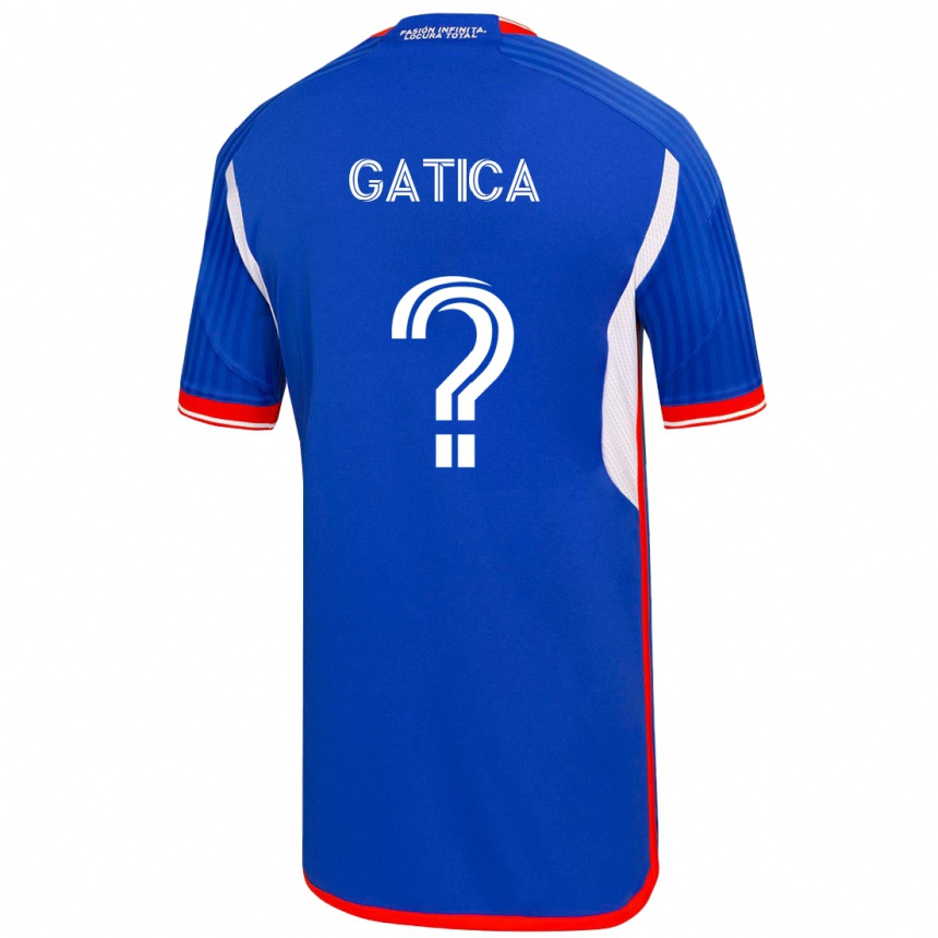 Kinder Fußball José Gatica #0 Blau Heimtrikot Trikot 2023/24 T-Shirt Luxemburg
