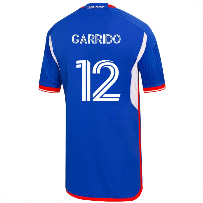 Kinder Fußball Pedro Garrido #12 Blau Heimtrikot Trikot 2023/24 T-Shirt Luxemburg