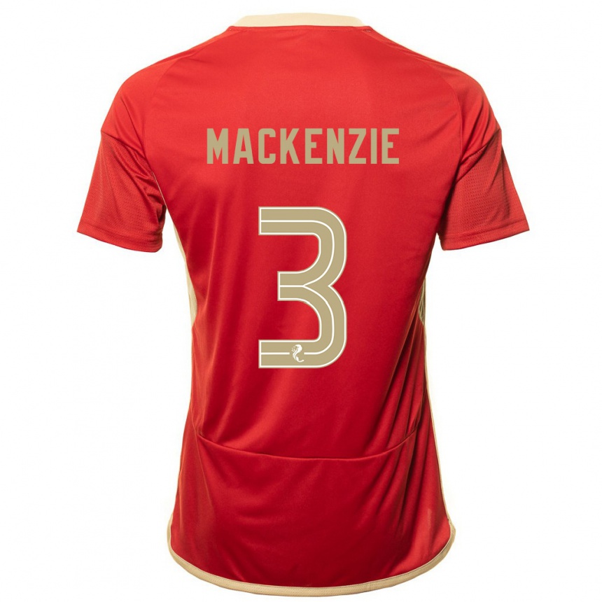 Kinder Fußball Jack Mackenzie #3 Rot Heimtrikot Trikot 2023/24 T-Shirt Luxemburg