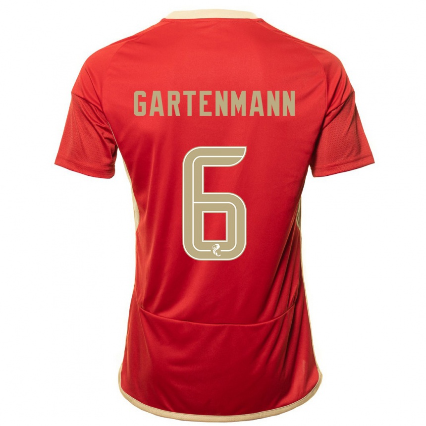Kinder Fußball Stefan Gartenmann #6 Rot Heimtrikot Trikot 2023/24 T-Shirt Luxemburg