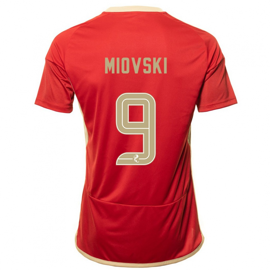 Kinder Fußball Bojan Miovski #9 Rot Heimtrikot Trikot 2023/24 T-Shirt Luxemburg