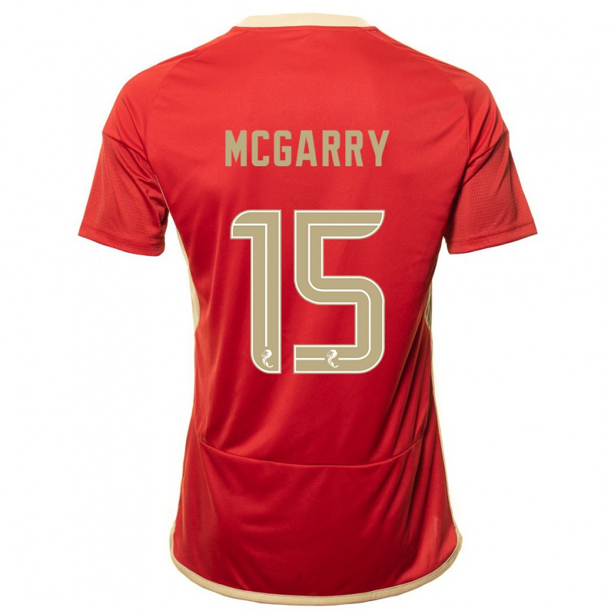Kinder Fußball James Mcgarry #15 Rot Heimtrikot Trikot 2023/24 T-Shirt Luxemburg