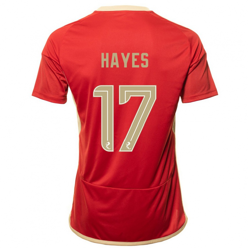 Kinder Fußball Jonny Hayes #17 Rot Heimtrikot Trikot 2023/24 T-Shirt Luxemburg