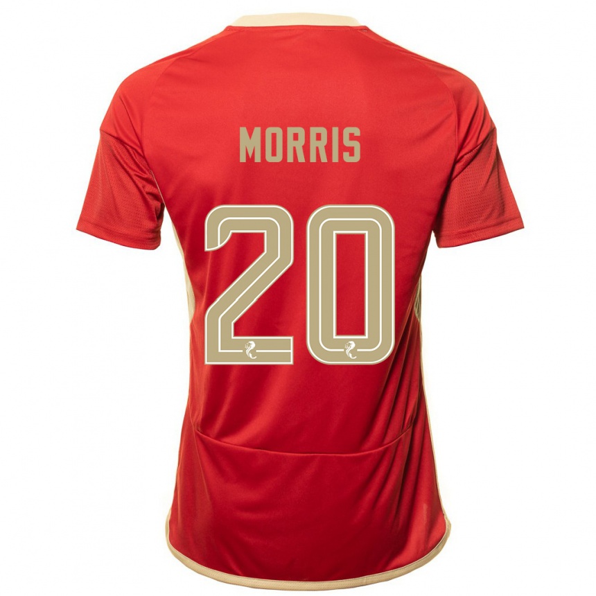 Kinder Fußball Shayden Morris #20 Rot Heimtrikot Trikot 2023/24 T-Shirt Luxemburg