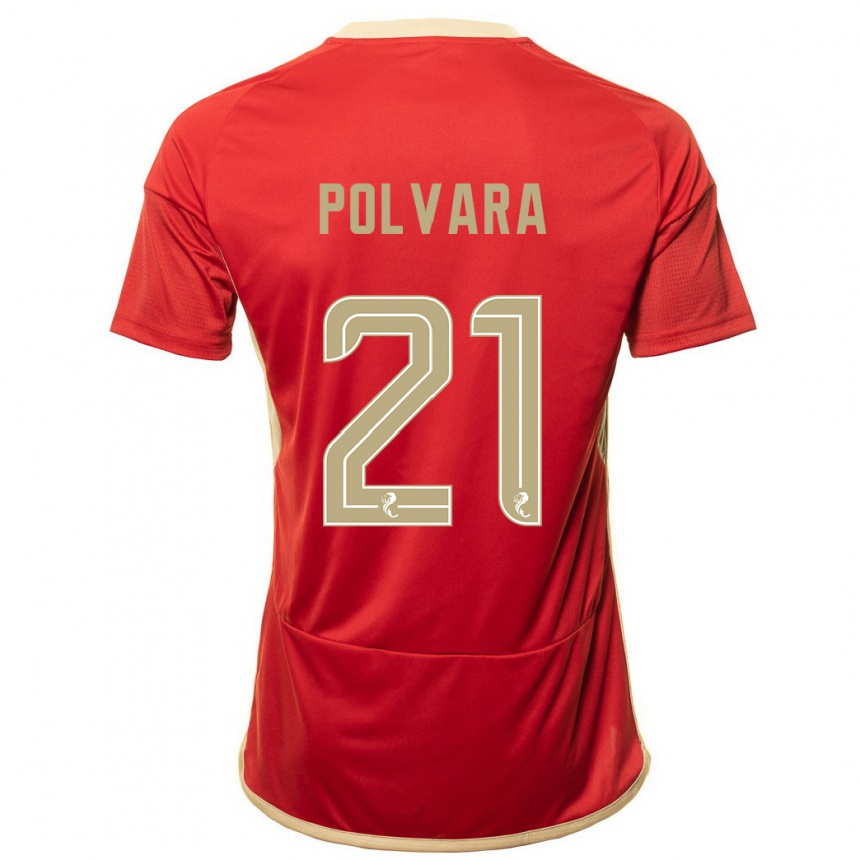 Kinder Fußball Dante Polvara #21 Rot Heimtrikot Trikot 2023/24 T-Shirt Luxemburg