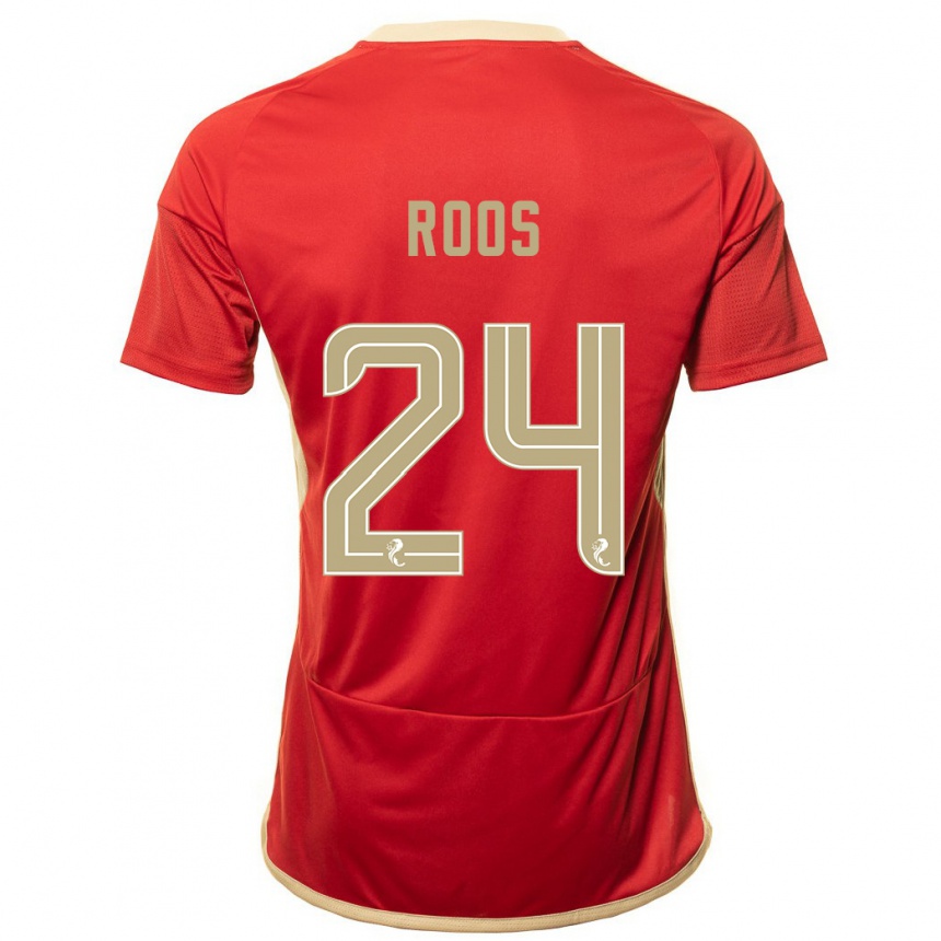 Kinder Fußball Kelle Roos #24 Rot Heimtrikot Trikot 2023/24 T-Shirt Luxemburg