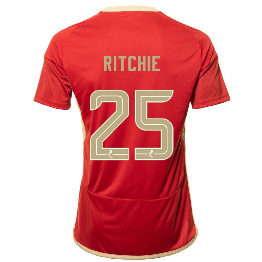 Kinder Fußball Tom Ritchie #25 Rot Heimtrikot Trikot 2023/24 T-Shirt Luxemburg