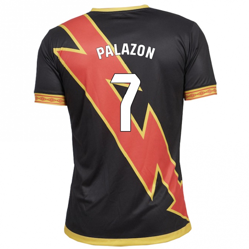 Kinder Fußball Isi Palazón #7 Schwarz Auswärtstrikot Trikot 2023/24 T-Shirt Luxemburg