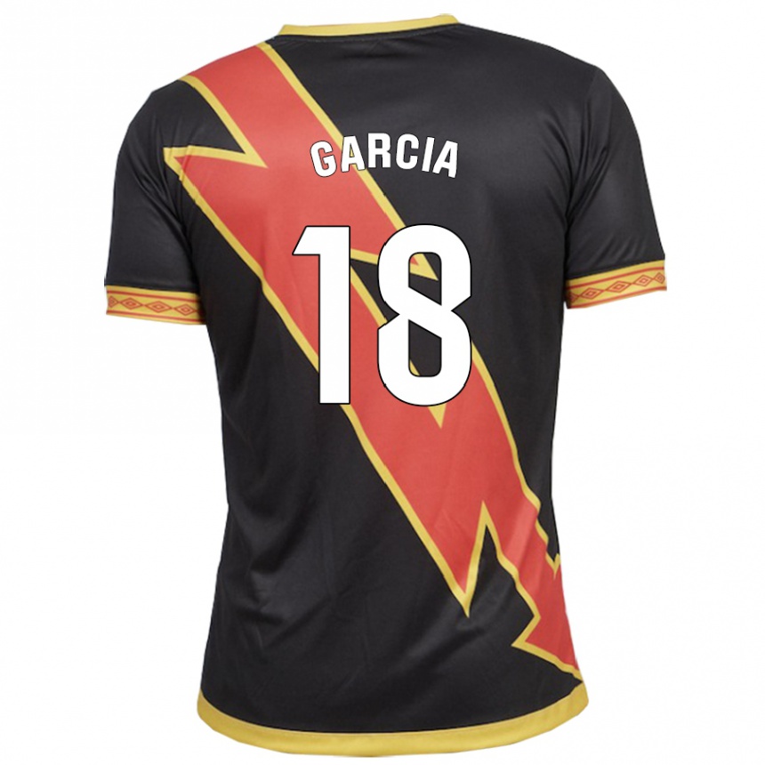 Kinder Fußball Álvaro García #18 Schwarz Auswärtstrikot Trikot 2023/24 T-Shirt Luxemburg