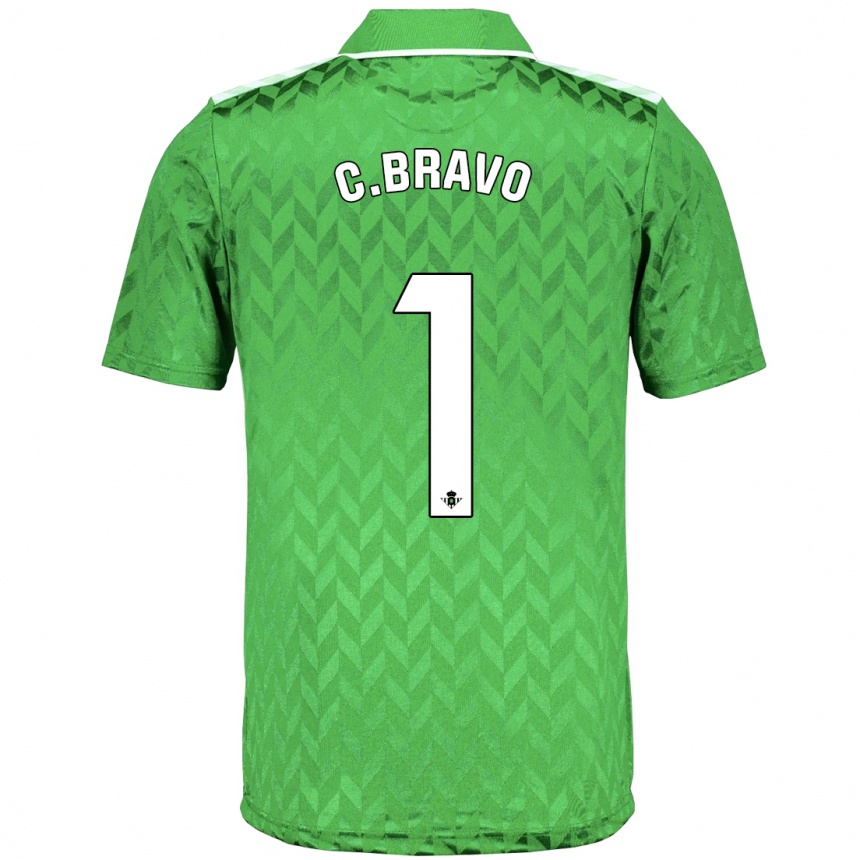 Kinder Fußball Claudio Bravo #1 Grün Auswärtstrikot Trikot 2023/24 T-Shirt Luxemburg