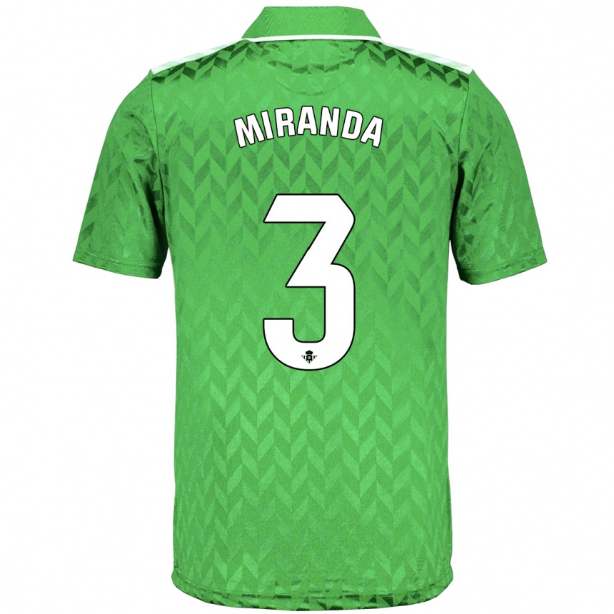 Kinder Fußball Juan Miranda #3 Grün Auswärtstrikot Trikot 2023/24 T-Shirt Luxemburg