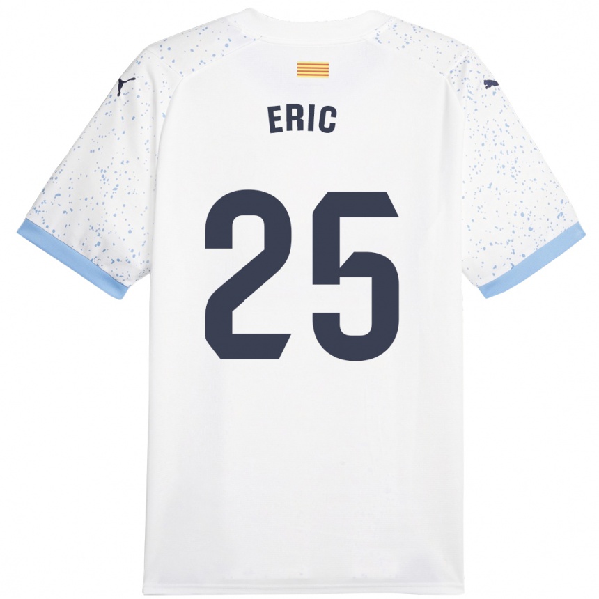 Kinder Fußball Eric Garcia #25 Weiß Auswärtstrikot Trikot 2023/24 T-Shirt Luxemburg