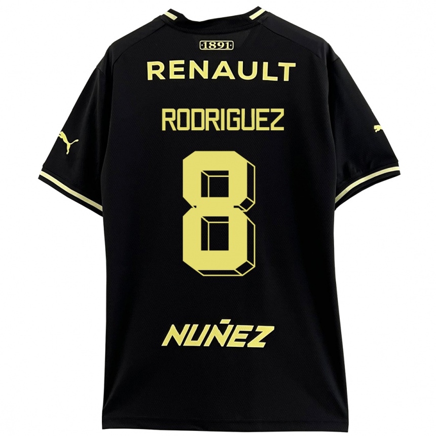 Kinder Fußball Sebastián Rodríguez #8 Schwarz Auswärtstrikot Trikot 2023/24 T-Shirt Luxemburg