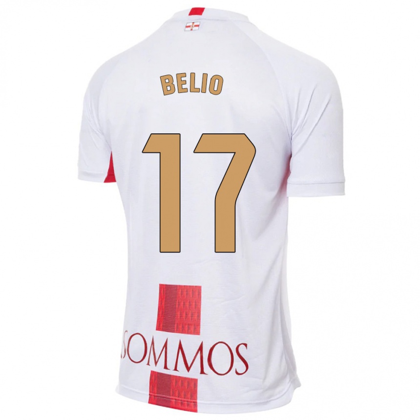 Kinder Fußball Marta Belio #17 Weiß Auswärtstrikot Trikot 2023/24 T-Shirt Luxemburg