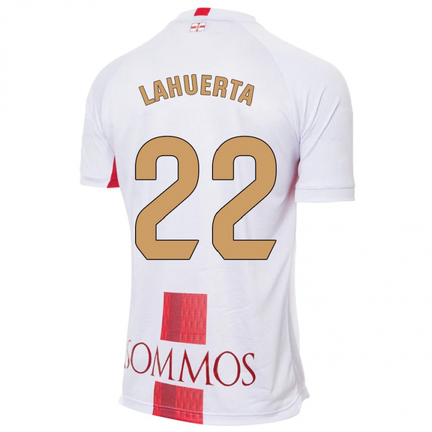 Kinder Fußball Gema Lahuerta #22 Weiß Auswärtstrikot Trikot 2023/24 T-Shirt Luxemburg