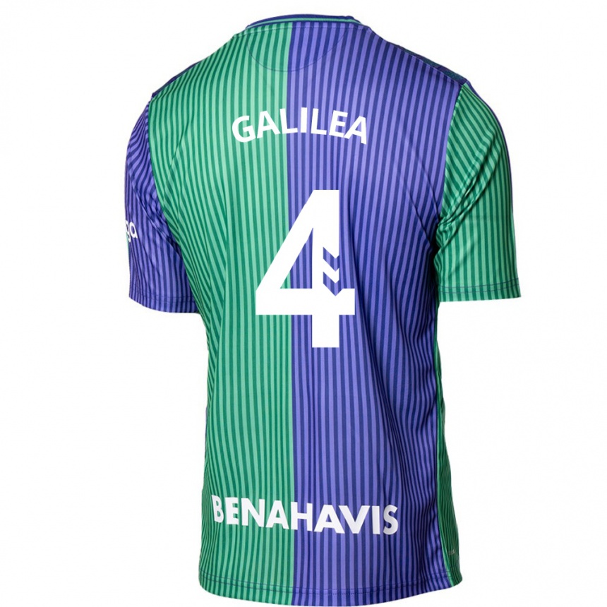 Kinder Fußball Einar Galilea #4 Grün Blau Auswärtstrikot Trikot 2023/24 T-Shirt Luxemburg
