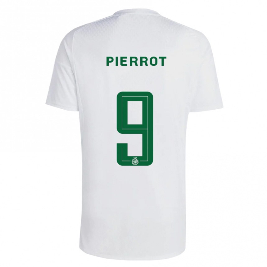 Kinder Fußball Frantzdy Pierrot #9 Grün Blau Auswärtstrikot Trikot 2023/24 T-Shirt Luxemburg