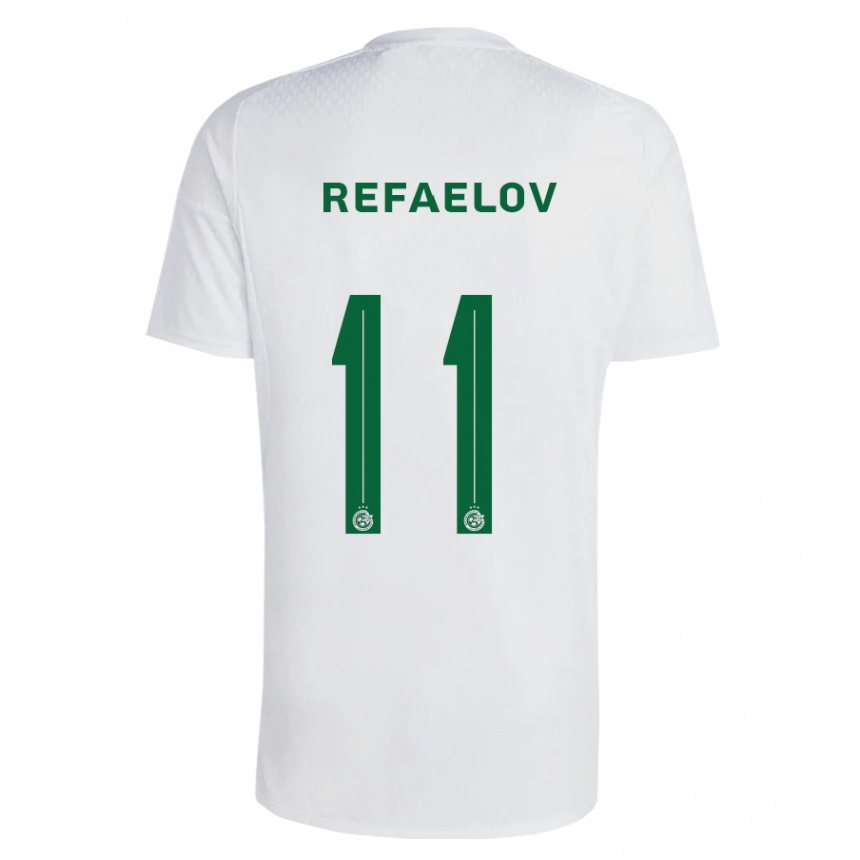 Kinder Fußball Lior Refaelov #11 Grün Blau Auswärtstrikot Trikot 2023/24 T-Shirt Luxemburg