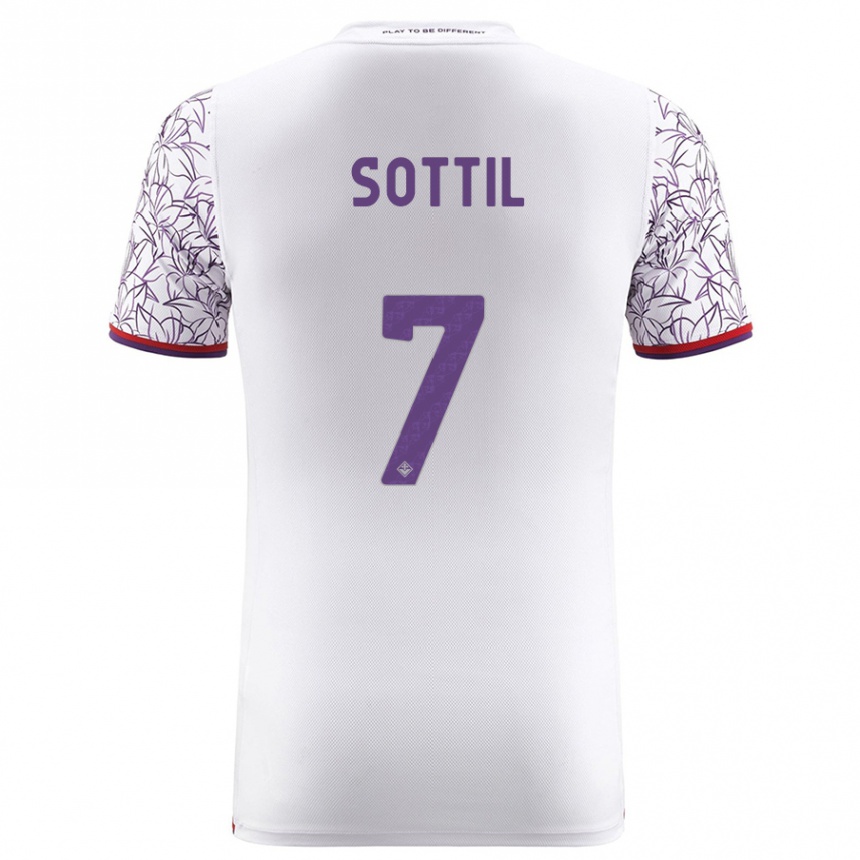 Kinder Fußball Riccardo Sottil #7 Weiß Auswärtstrikot Trikot 2023/24 T-Shirt Luxemburg