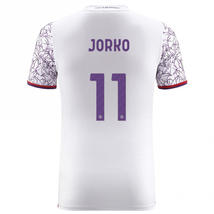 Kinder Fußball Jonathan Ikoné #11 Weiß Auswärtstrikot Trikot 2023/24 T-Shirt Luxemburg