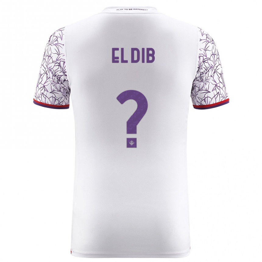 Kinder Fußball Karim El Dib #0 Weiß Auswärtstrikot Trikot 2023/24 T-Shirt Luxemburg