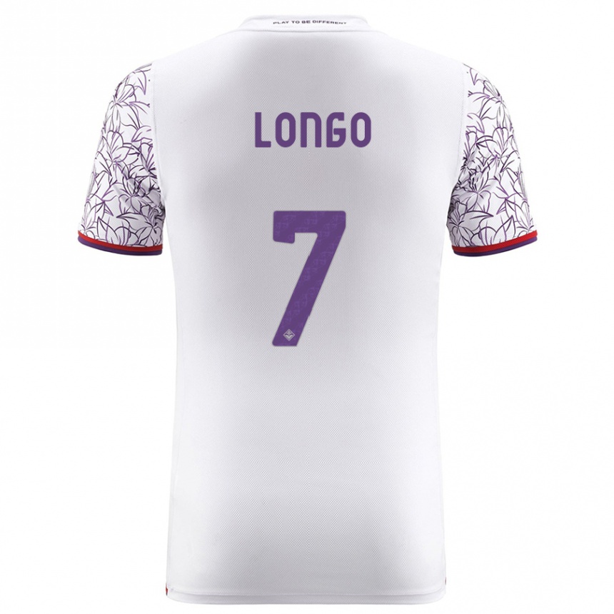 Kinder Fußball Miriam Longo #7 Weiß Auswärtstrikot Trikot 2023/24 T-Shirt Luxemburg