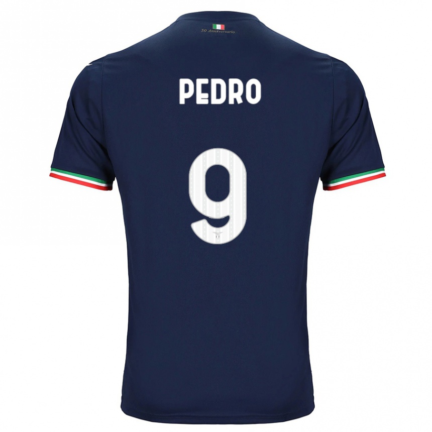 Kinder Fußball Pedro #9 Marine Auswärtstrikot Trikot 2023/24 T-Shirt Luxemburg
