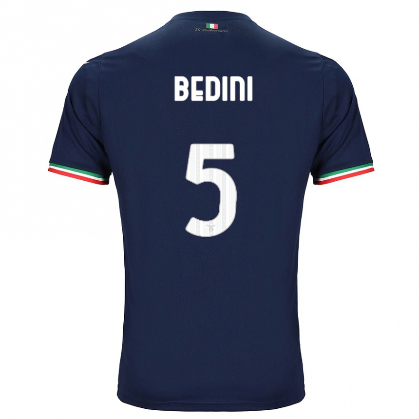 Kinder Fußball Filippo Bedini #5 Marine Auswärtstrikot Trikot 2023/24 T-Shirt Luxemburg