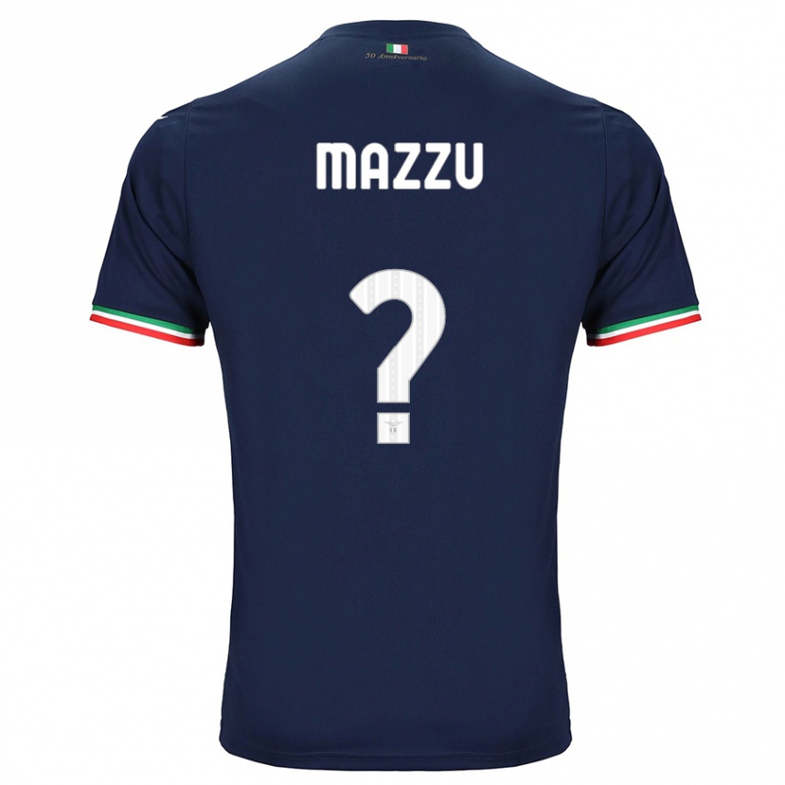 Kinder Fußball Domenico Mazzù #0 Marine Auswärtstrikot Trikot 2023/24 T-Shirt Luxemburg