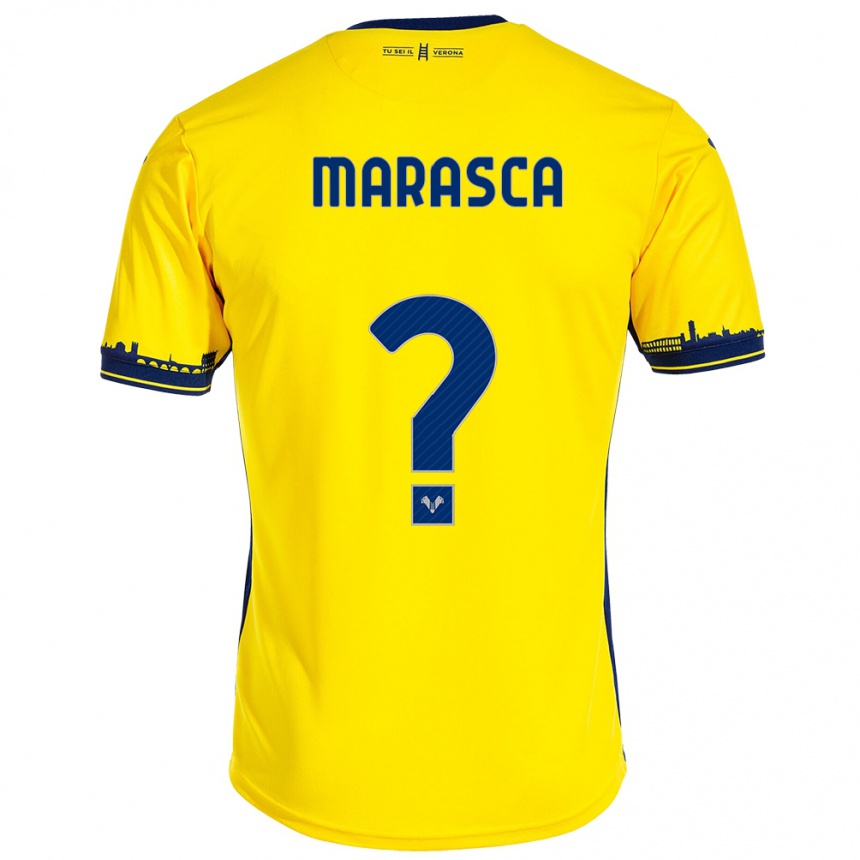 Kinder Fußball João Marasca #0 Gelb Auswärtstrikot Trikot 2023/24 T-Shirt Luxemburg