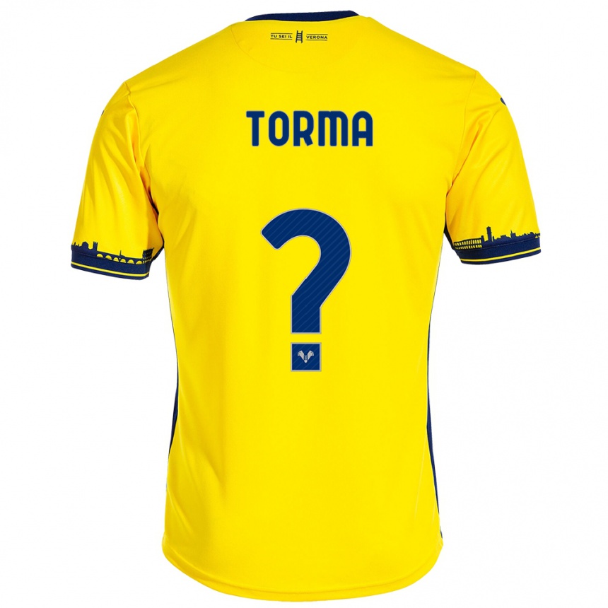 Kinder Fußball Salvatore Torma #0 Gelb Auswärtstrikot Trikot 2023/24 T-Shirt Luxemburg