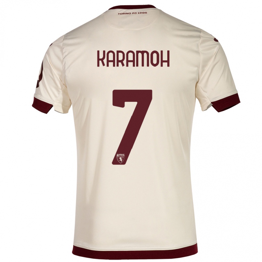 Kinder Fußball Yann Karamoh #7 Sekt Auswärtstrikot Trikot 2023/24 T-Shirt Luxemburg