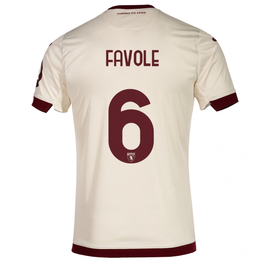 Kinder Fußball Stefania Favole #6 Sekt Auswärtstrikot Trikot 2023/24 T-Shirt Luxemburg
