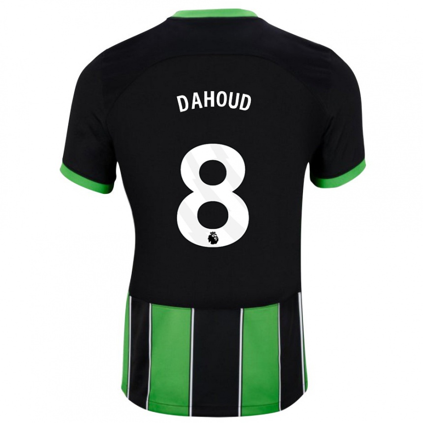 Kinder Fußball Mahmoud Dahoud #8 Schwarz Grün Auswärtstrikot Trikot 2023/24 T-Shirt Luxemburg