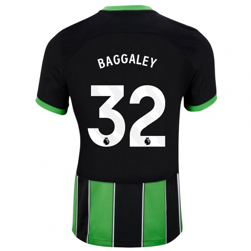Kinder Fußball Sophie Baggaley #32 Schwarz Grün Auswärtstrikot Trikot 2023/24 T-Shirt Luxemburg